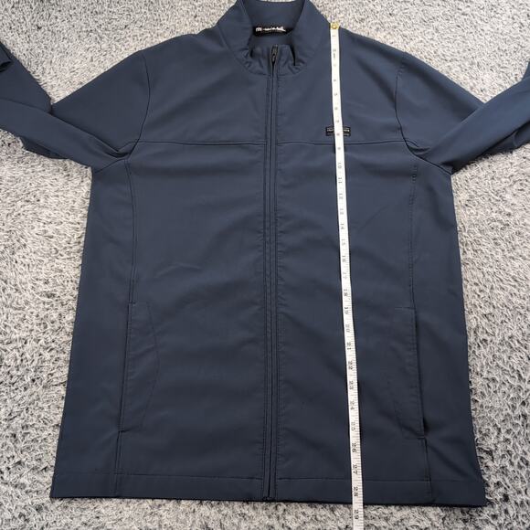 Travis Mathew Jacket Men Medium Blue Full Stretch Golf Lightweight Windbreaker - Picture 4 of 6